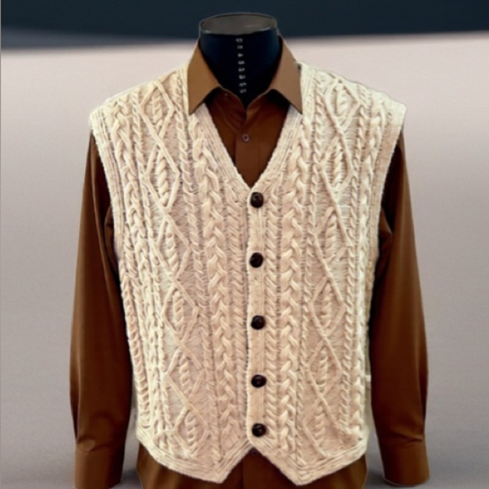 Tommy Hilfiger Wool Blend Cable Knit Vest